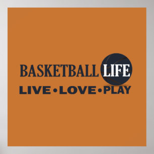 live-liefdesspel basketbal poster