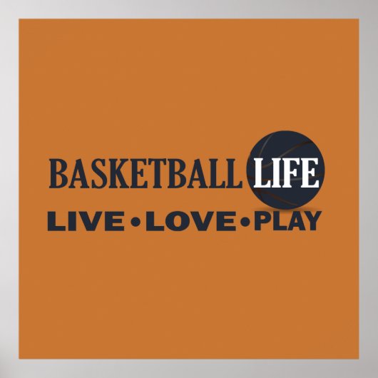 live-liefdesspel basketbal poster (Voorkant)