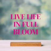 Live Life Acrylic Sign Acryl Bord (Neutraal)