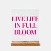 Live Life Acrylic Sign Acryl Bord (Voorkant)