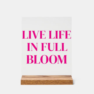 Live Life Acrylic Sign Acryl Bord