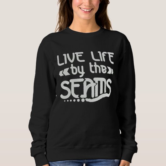 live life by the seams   baseball  for boys trui (Voorkant)