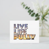 Live Life Fully Quote Briefkaart (Staand voorkant)