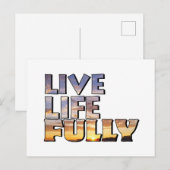 Live Life Fully Quote Briefkaart (Voorkant / Achterkant)