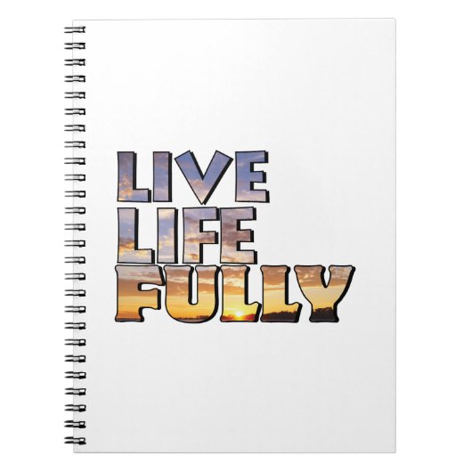 Live Life Fully Quote Notitieboek (Voorkant)