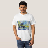 Live life graffiti-achtergrond t-shirt (Voorkant volledig)