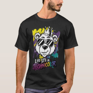 Live Life in Technicolor – Funky Beer Graffiti T-shirt