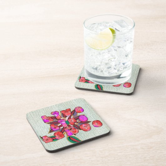 "Live Life Large" Kunstdruk Bier Onderzetter (Rechterzijde)