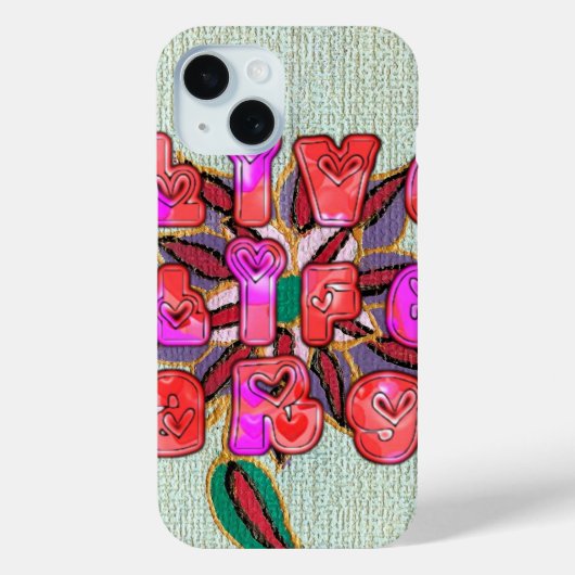 "Live Life Large" Kunstdruk Case-Mate iPhone Case (Achterkant)