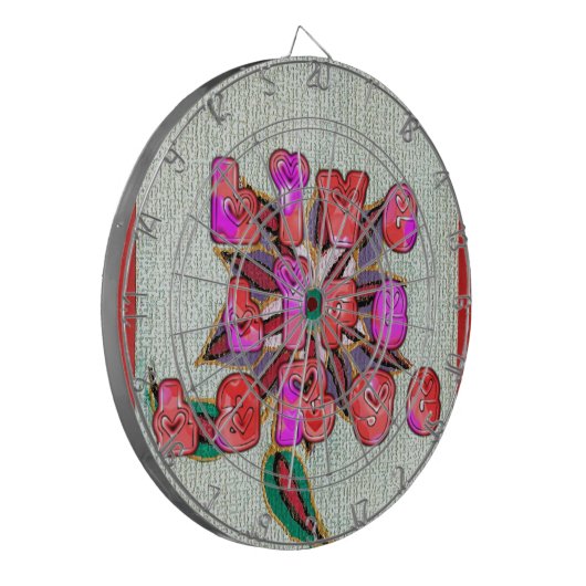 "Live Life Large" Kunstdruk Dartbord (Voorkant Links)