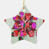 "Live Life Large" Kunstdruk Keramisch Ornament (Voorkant)