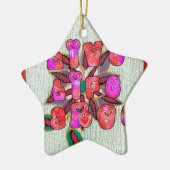 "Live Life Large" Kunstdruk Keramisch Ornament (Links)