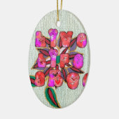 "Live Life Large" Kunstdruk Keramisch Ornament (Links)