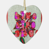 "Live Life Large" Kunstdruk Keramisch Ornament (Rechts)