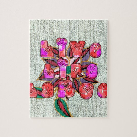"Live Life Large" Kunstdruk Legpuzzel (Verticaal)