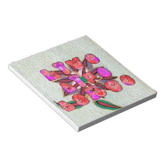 "Live Life Large" Kunstdruk Notitieblok (Schuin)