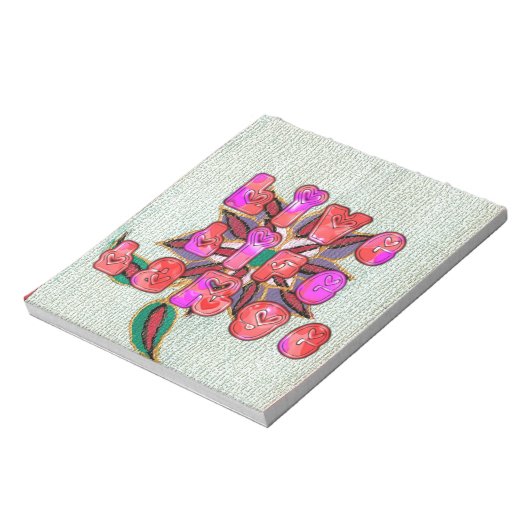 "Live Life Large" Kunstdruk Notitieblok (Linkerzijde)