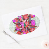 "Live Life Large" Kunstdruk Ovale Sticker (Envelop)