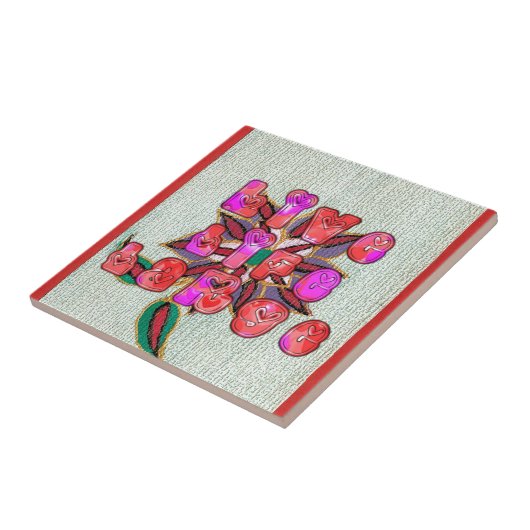 "Live Life Large" Kunstdruk Tegeltje (Zijkant)