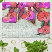 "Live Life Large" Kunstdruk Theedoek (Gevouwen)