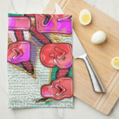 "Live Life Large" Kunstdruk Theedoek (Quarter Fold)