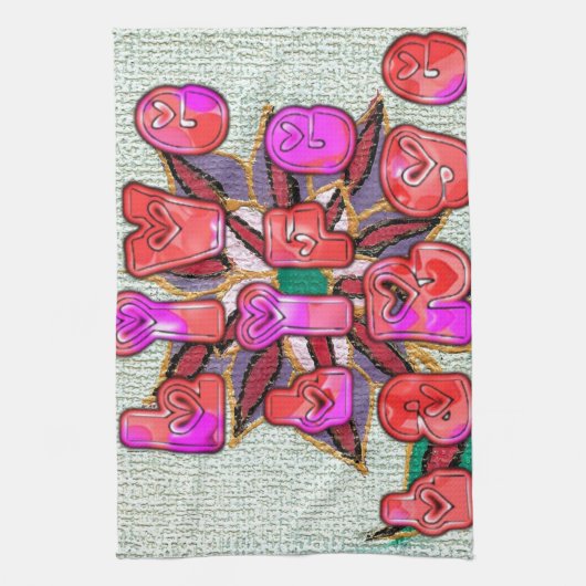 "Live Life Large" Kunstdruk Theedoek (Verticaal)