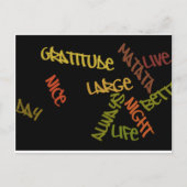 Live Life Large Word Art Print Briefkaart (Voorkant)