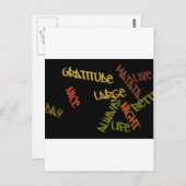 Live Life Large Word Art Print Briefkaart (Voorkant / Achterkant)