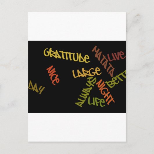 Live Life Large Word Art Print Briefkaart (Voorkant)