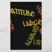 Live Life Large Word Art Print Briefpapier (Voorkant)