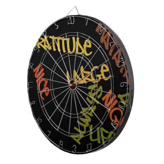 Live Life Large Word Art Print Dartbord (Voorkant Rechts)