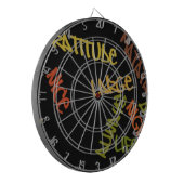 Live Life Large Word Art Print Dartbord (Voorkant Links)