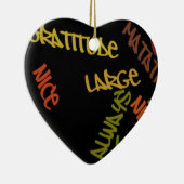 Live Life Large Word Art Print Keramisch Ornament (Rechts)