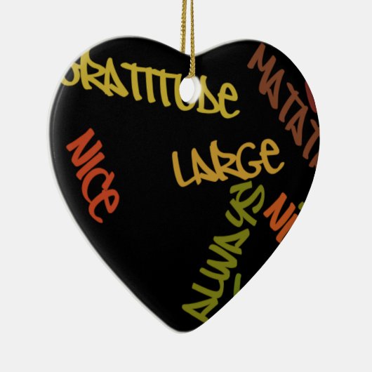 Live Life Large Word Art Print Keramisch Ornament (Rechts)