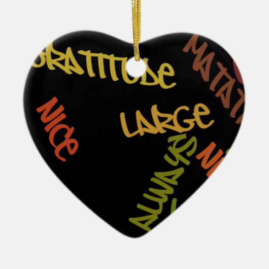 Live Life Large Word Art Print Keramisch Ornament (Voorkant)