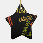 Live Life Large Word Art Print Keramisch Ornament (Links)