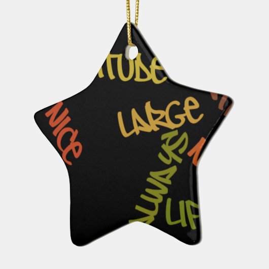 Live Life Large Word Art Print Keramisch Ornament (Links)