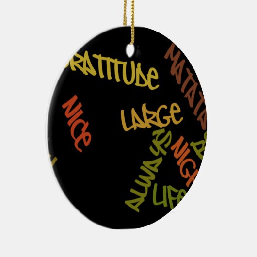 Live Life Large Word Art Print Keramisch Ornament (Rechts)