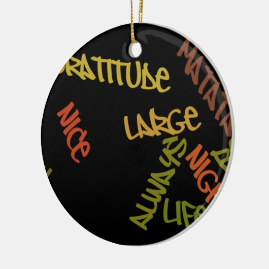 Live Life Large Word Art Print Keramisch Ornament (Links)