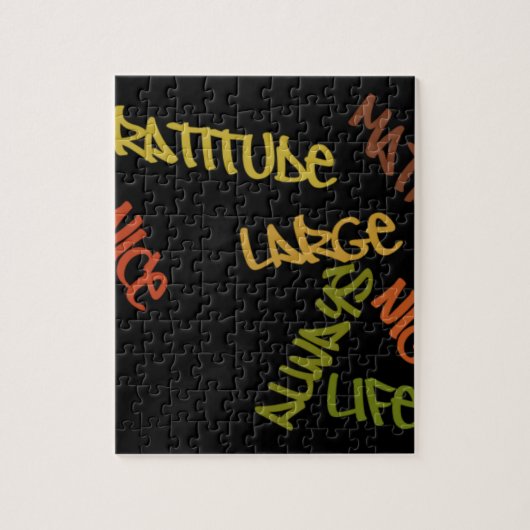 Live Life Large Word Art Print Legpuzzel (Verticaal)