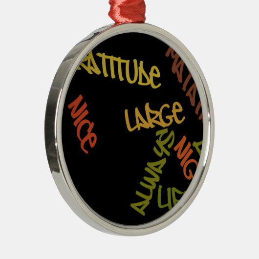 Live Life Large Word Art Print Metalen Ornament (Rechts)