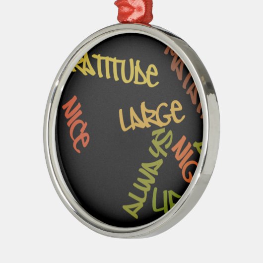 Live Life Large Word Art Print Metalen Ornament (Links)