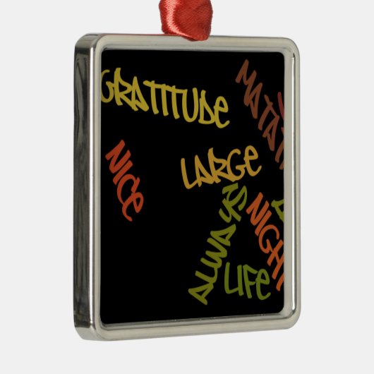 Live Life Large Word Art Print Metalen Ornament (Rechts)