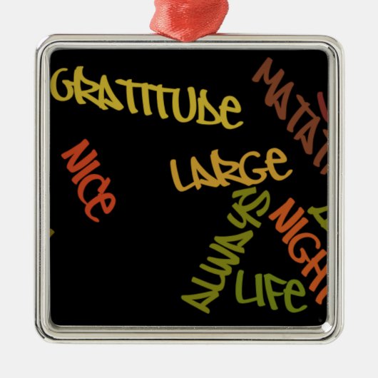 Live Life Large Word Art Print Metalen Ornament (Voorkant)