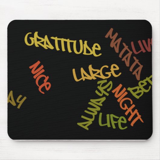 Live Life Large Word Art Print Muismat (Voorkant)