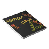 Live Life Large Word Art Print Notitieblok (Schuin)
