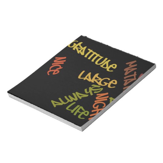 Live Life Large Word Art Print Notitieblok (Linkerzijde)