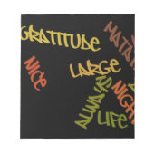 Live Life Large Word Art Print Notitieblok (Voorkant)