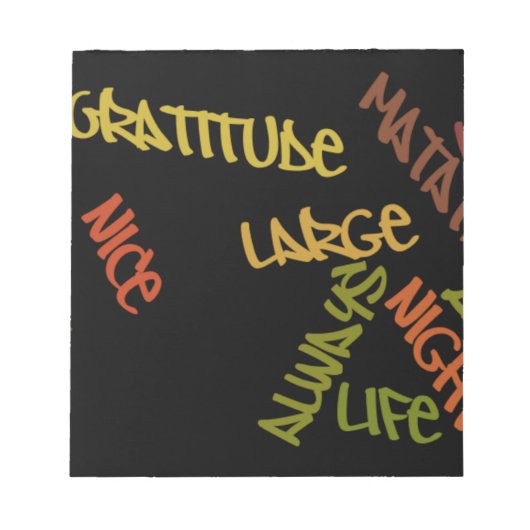 Live Life Large Word Art Print Notitieblok (Voorkant)
