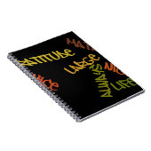 Live Life Large Word Art Print Notitieboek (Rechterzijde)